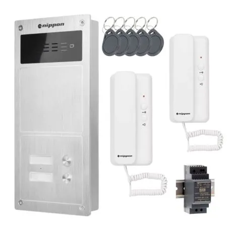 Nippon Türsprechanlagen Set für 2-Familienhaus